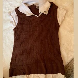 Collared sweater vest